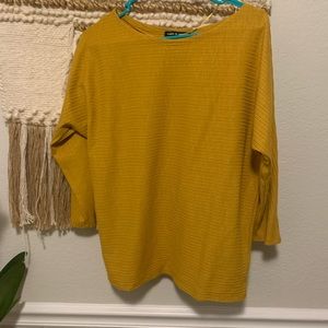 Mustard yellow layering top- Cable and Gauge